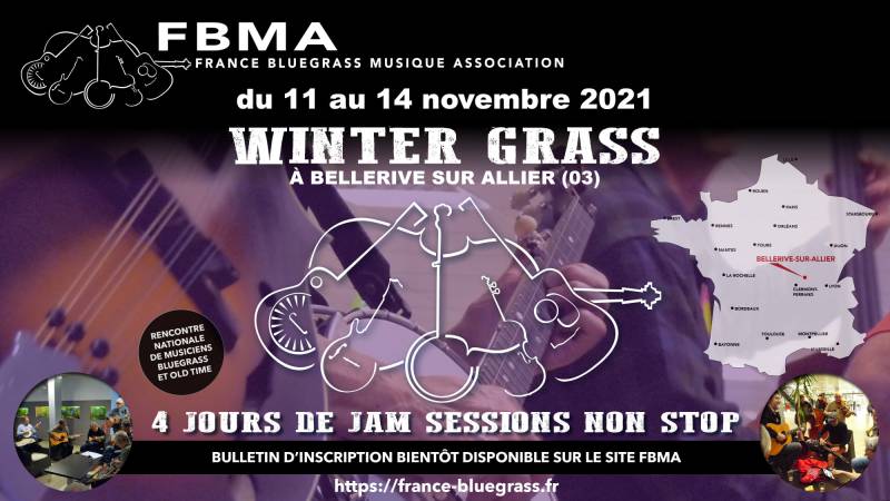 Rencontre Bluegrass & Old Time Winter 2021 à Vichy.