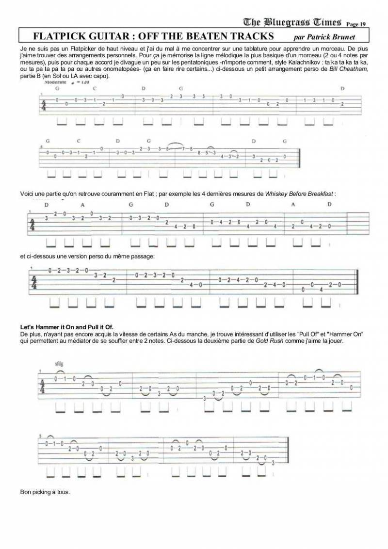 Tablature guitare Off The Beaten Tracks.