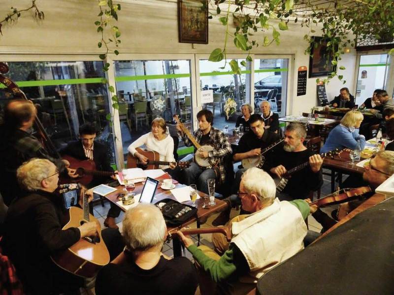 Jam bluegrass à Strasbourg.